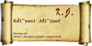 Kövesi József névjegykártya