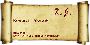 Kövesi József névjegykártya