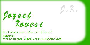 jozsef kovesi business card
