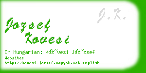 jozsef kovesi business card